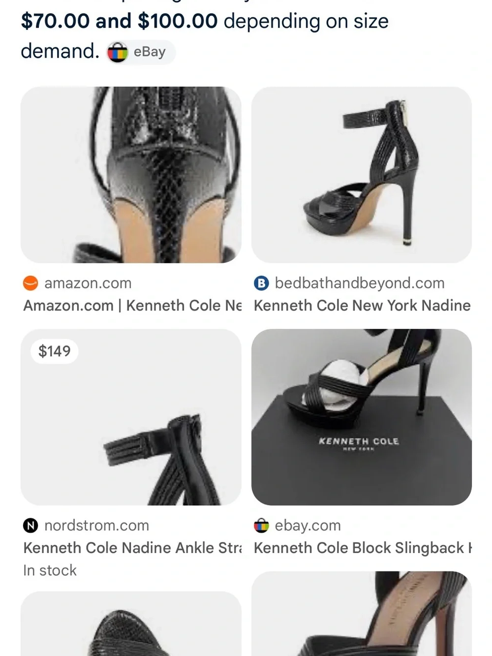 Kenneth Cole Black Snake-Embossed Platform Stiletto Sandals